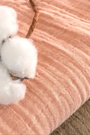 BEBEROTTI ORGANIC TASSELED MUSLIN BABY BLANKET, 105X145 CM