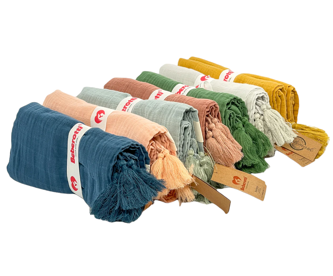 BEBEROTTI ORGANIC TASSELED MUSLIN BABY BLANKET, 105X145 CM (11)