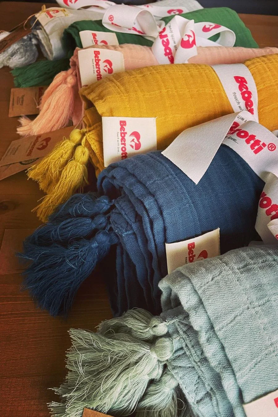 BEBEROTTI ORGANIC TASSELED MUSLIN BABY BLANKET, 105X145 CM (9)