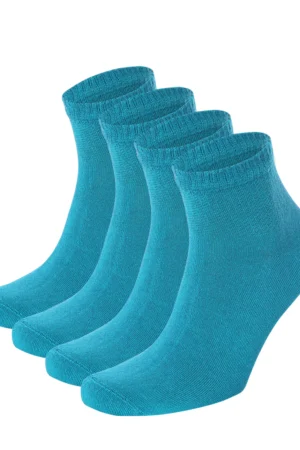 WOMEN'S BAMBOO ANKLE SOCKS, 4 PACK